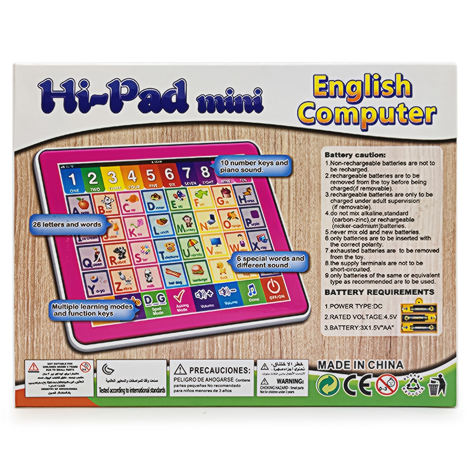 Children's English Early Education Machine, Smart English Learning Pad,  Great Gifts For Kids