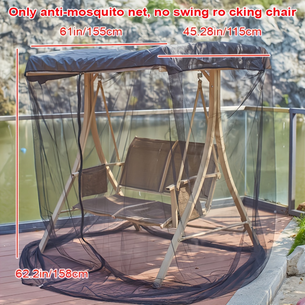 Patio swing discount with mosquito netting