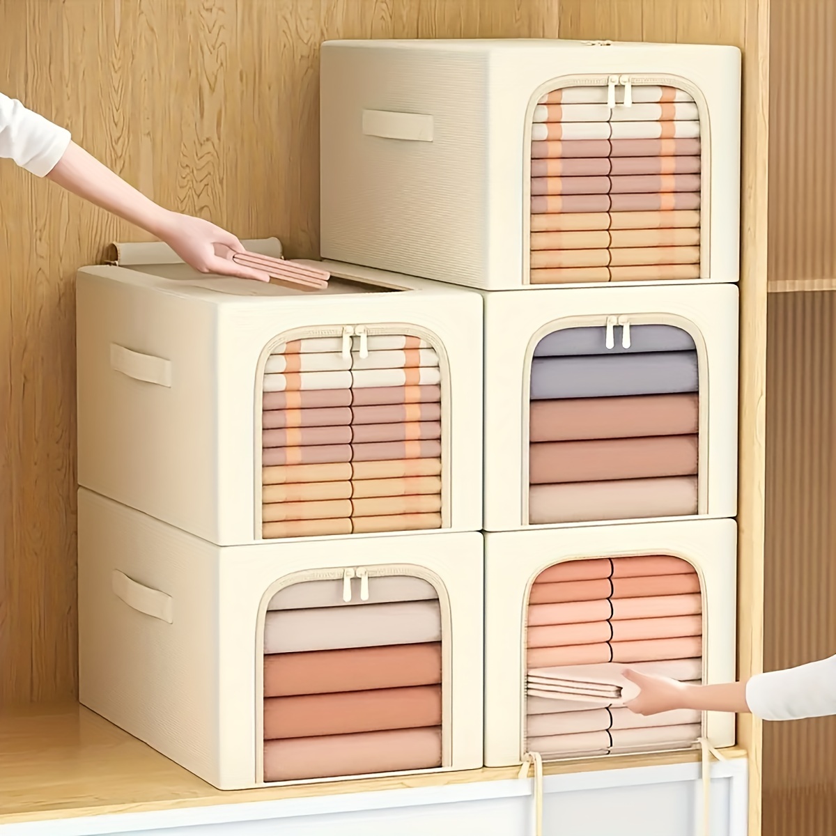 Clothes Storage Drawer Box Stackable Plastic Underwear - Temu