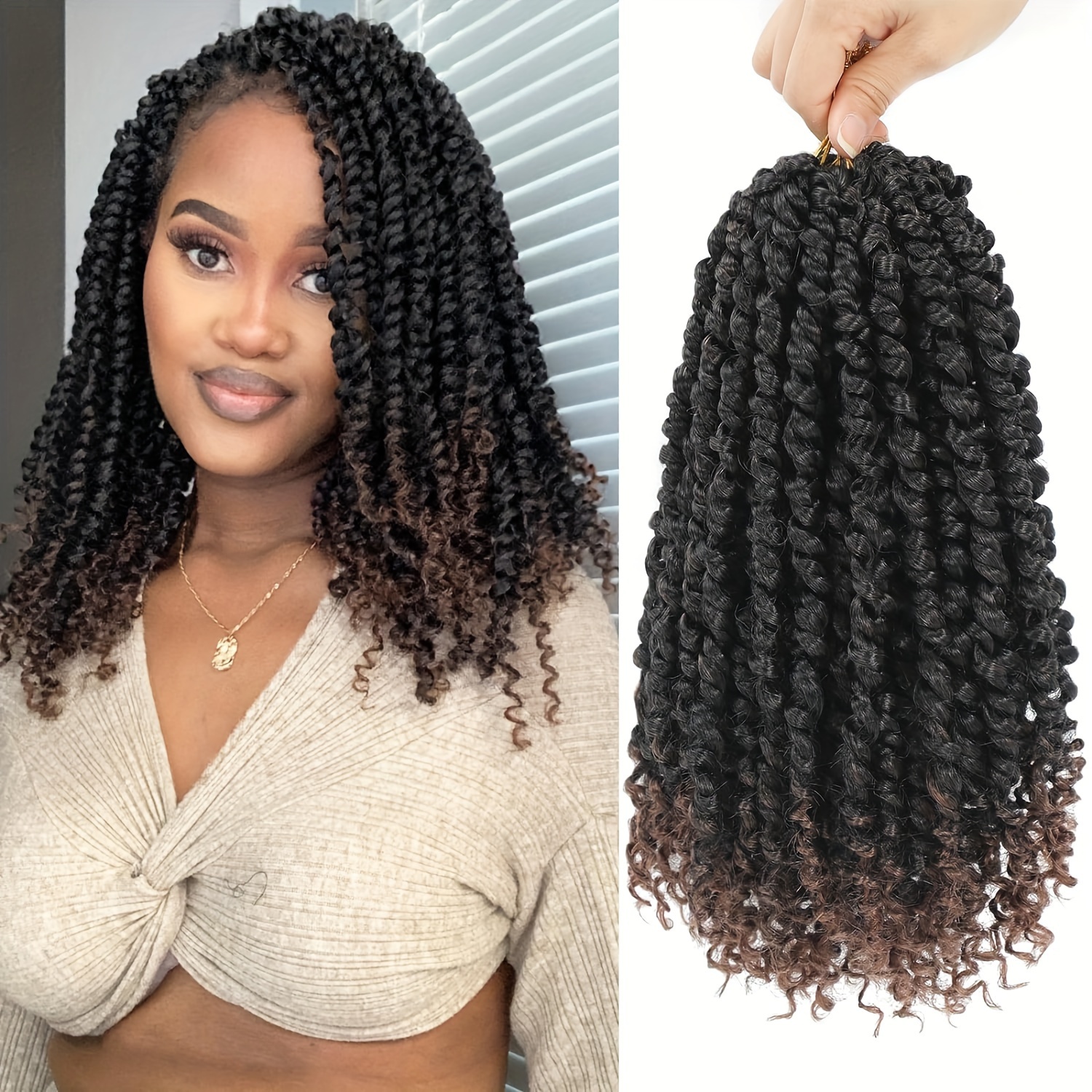 Spring Twist Hair for Braids Black Jamaican Bounce Crochet Hair