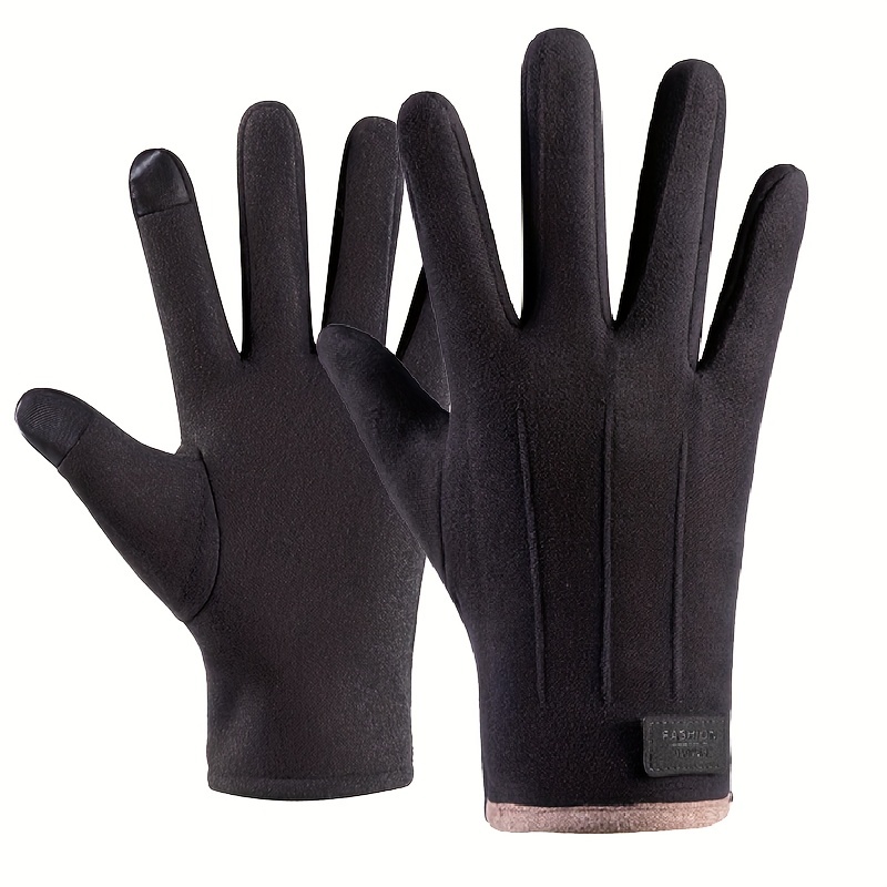Outdoor Rabbit Velvet Touch Screen Gloves Thick Windproof Warm Gloves