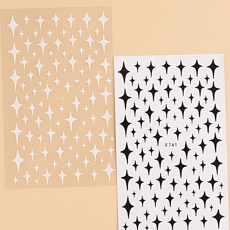 3D Star Nail Stickers Self Adhesive Decals Easy to Apply Long Lasting