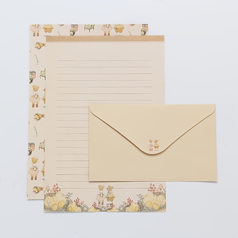 Stationery Paper And Envelopes Set Contain Letter Paper - Temu