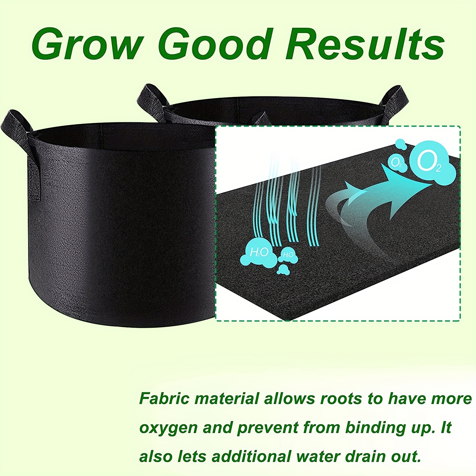 T4U Fabric Plant Grow Bags with Handle 7 Gallon Pack of 5, Heavy