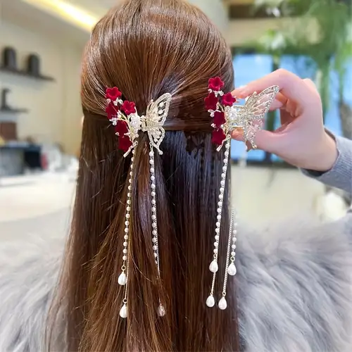 1pc Rhinestone Rabbit Hair Claw Crab Girls Pearl Rabbit Ponytail Hairpin  Hair Clip For Women Styling Tools Golden Fashion Accessories - Jewelry &  Accessories - Temu Ireland