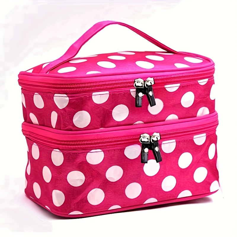 Portable Makeup Bag, Cosmetic Storage Bag With Zipper And Handle,  Waterproof Toiletry Bag For Travel - Temu Bahrain
