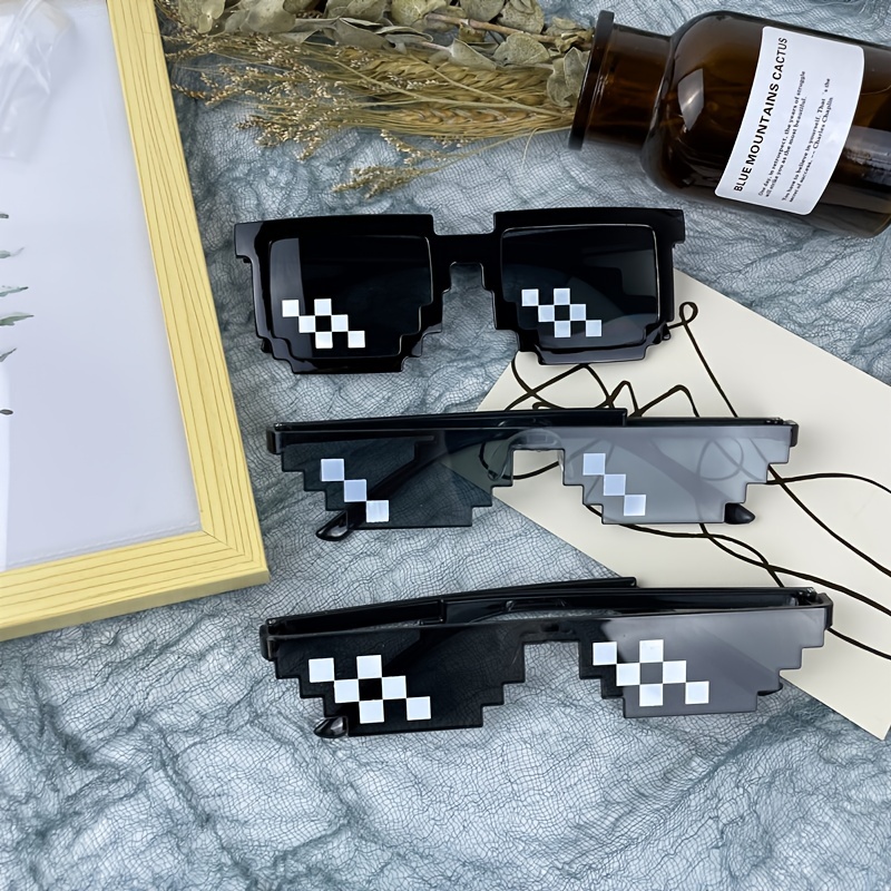 Thug Life Glasses Pixel Sunglasses Party Deal Glasses - Temu