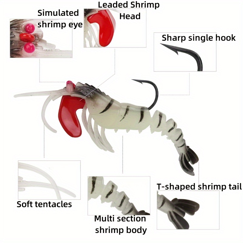 Multi segment Soft Shrimp Leaded Head Bionic Soft Shrimp - Temu