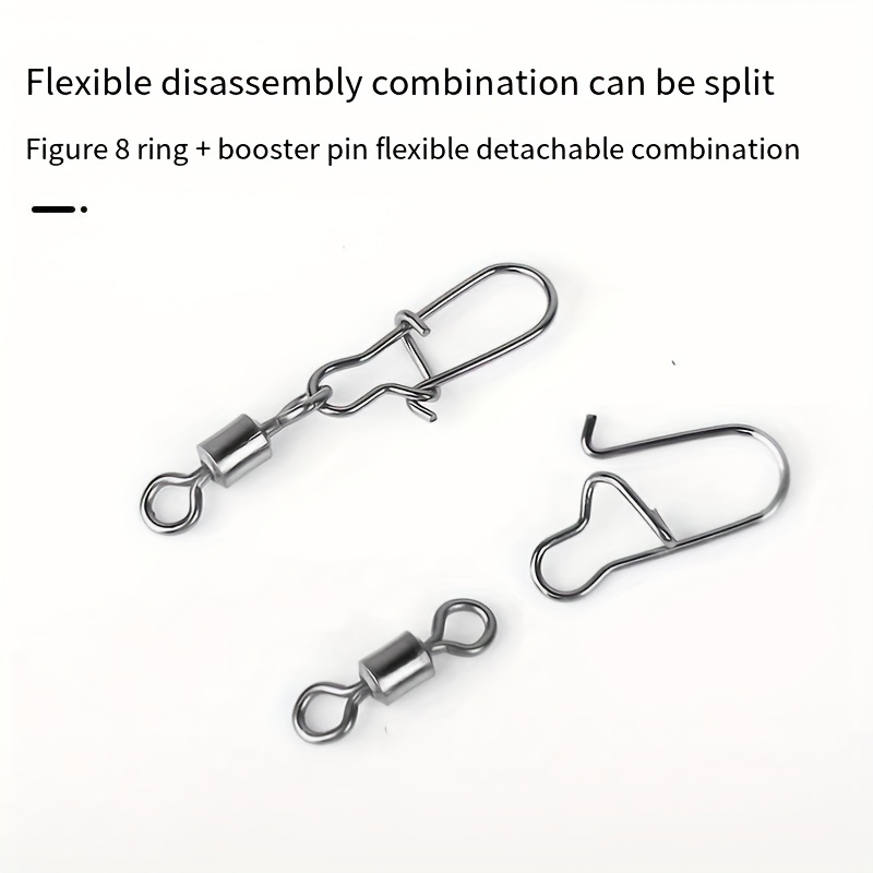 Durable Figure 8 Ring Swivel Connector Fishing Tackle - Temu