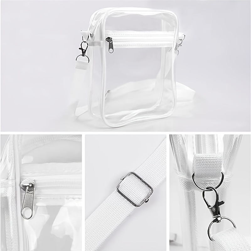 Clear Crossbody Purse Bag, Clear Bag Stadium Approved Inner Pocket for  Concerts