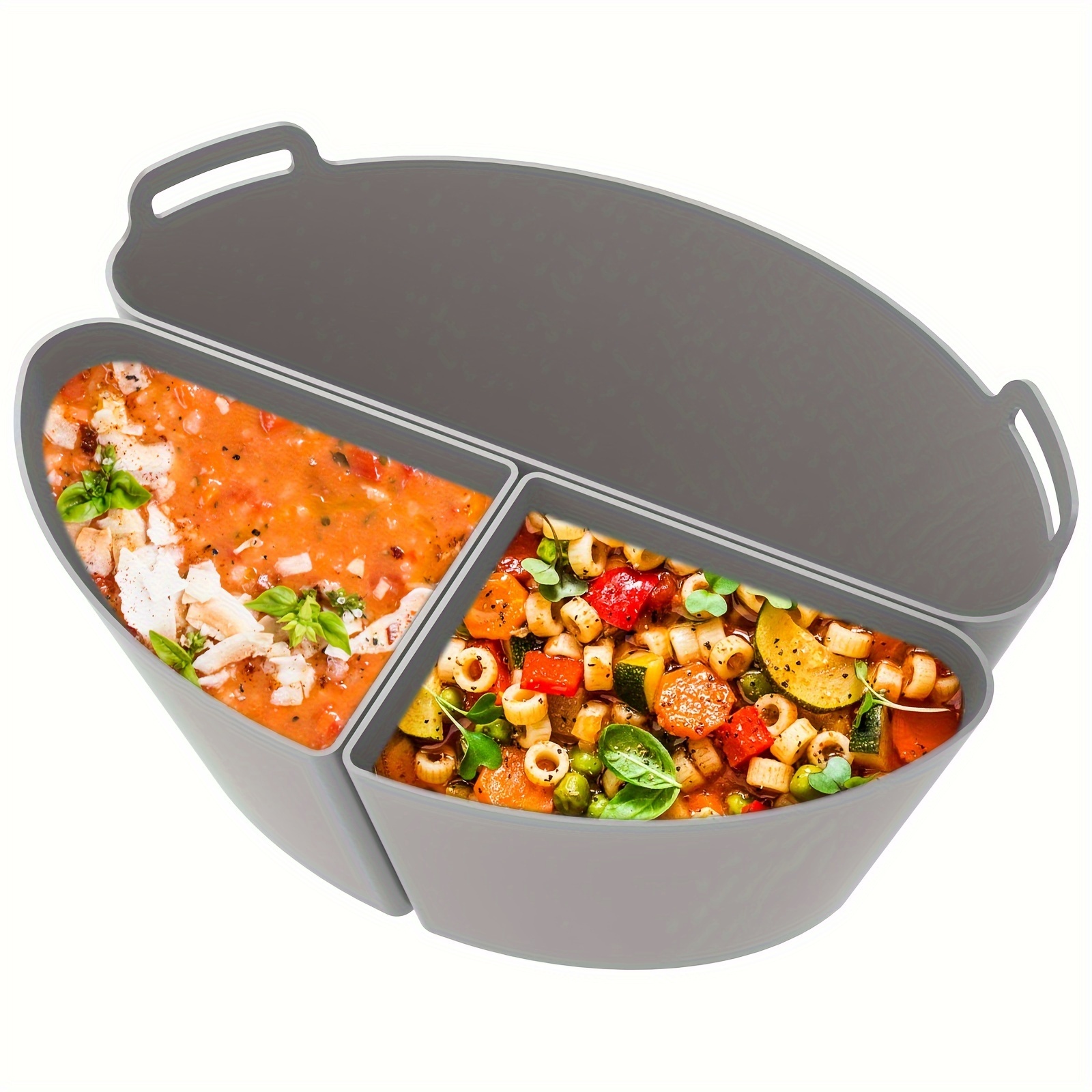 Reusable Silicone Crockpot Divider For 6 Quart Pot - Leakproof And  Dishwasher Safe Cooking Liner