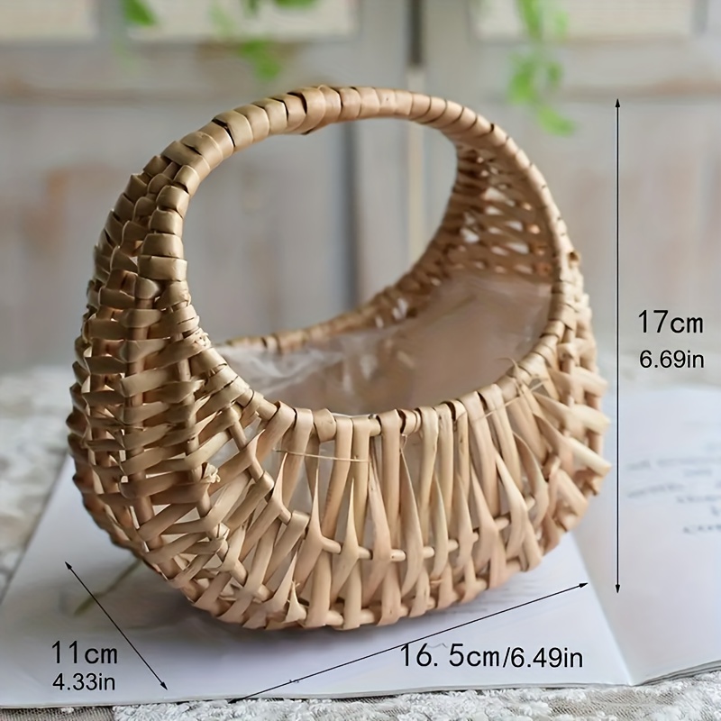 10/6 Pcs Woven Basket Mini Wooden Baskets Embellishments Crafting Flower  Decorative Pen Holder Toy House
