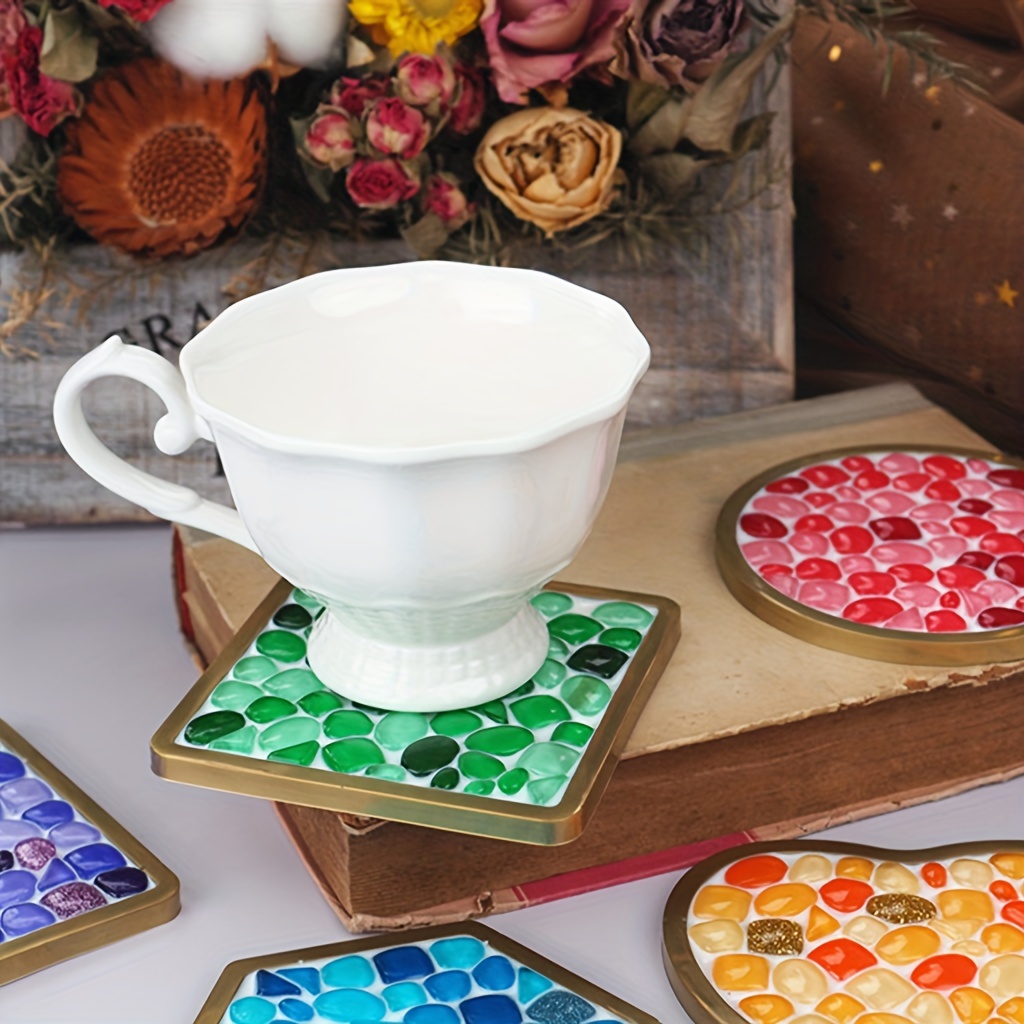 Resin Molds Mosaic Silicone Epoxy Resin Molds for Cup Mat,Organizer Box