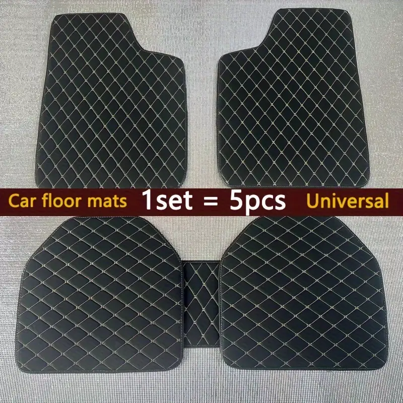 Universal 5pcs Auto Fußmatten Set Wasserdichte Auto Teppiche