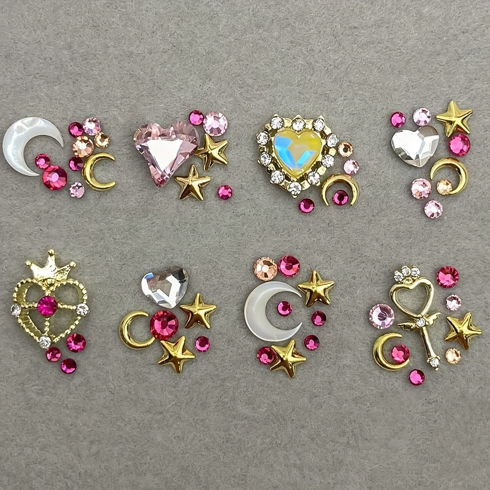 Nail Art Decorations Nail Art Decorations 5/Big Size Ab Heart Crystal Charms  12X1M Alloy Rhinestones Germ Manicure Jewelry Acc Dhbku From Homeindustry,  $27.83