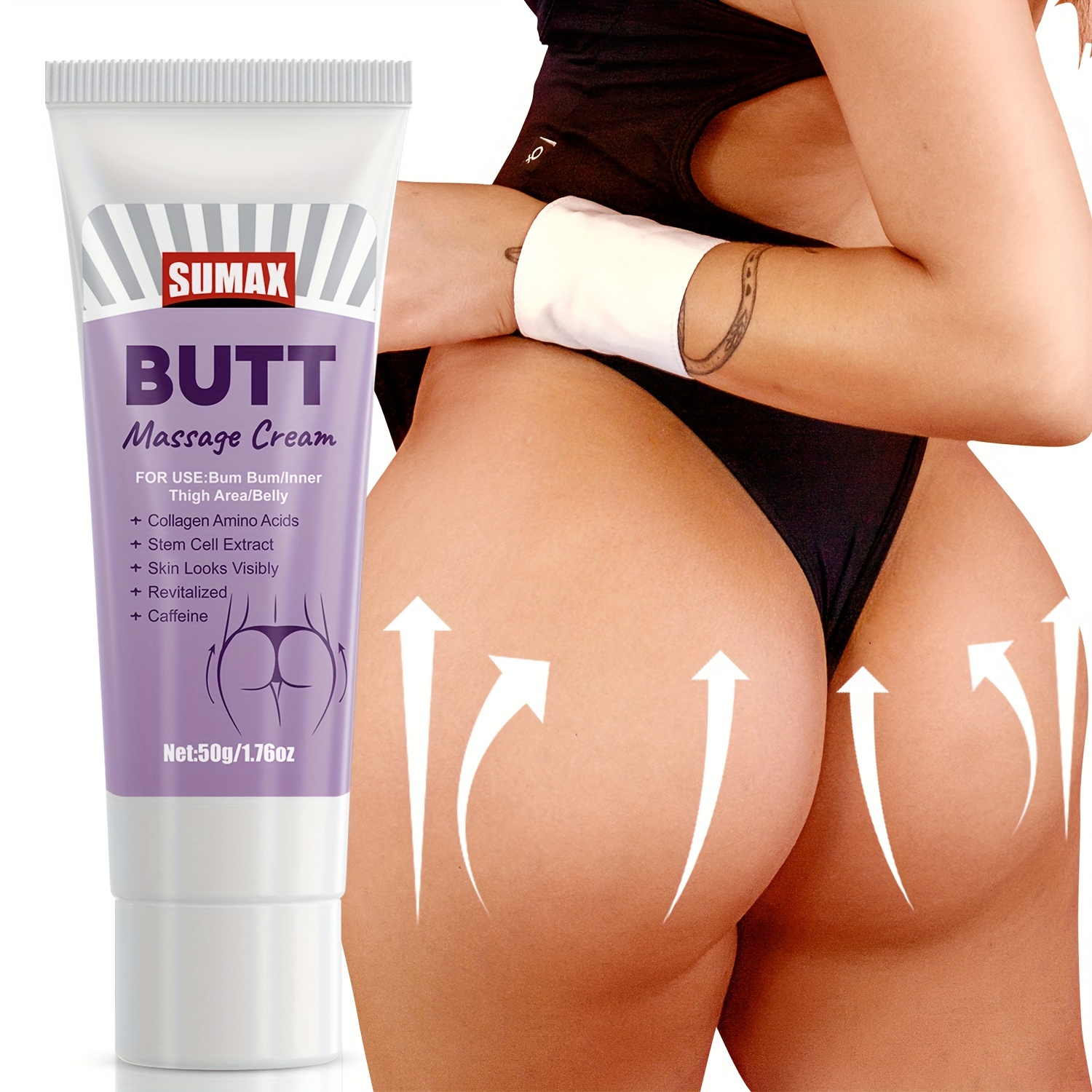 Sexy Crema de ampliación de glúteos de cadera para realzar los glúteos,  crema de masaje, levantamiento de cadera, realce de glúteos, piel firme (2