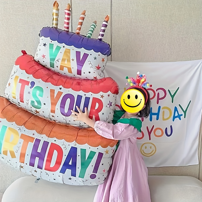 Juego De Globos De Aluminio De Decoración Para Cumpleaños Que Incluye 17  Piezas, Incluye 1 Globo Con Letras De Feliz Cumpleaños De 5 Años, 1 Vela De  Cumpleaños Numérica Y Un Regalo