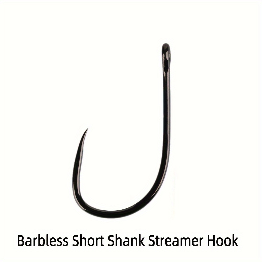 Barbless Short Shank Hooks Streamer Fly Tying Hooks High - Temu