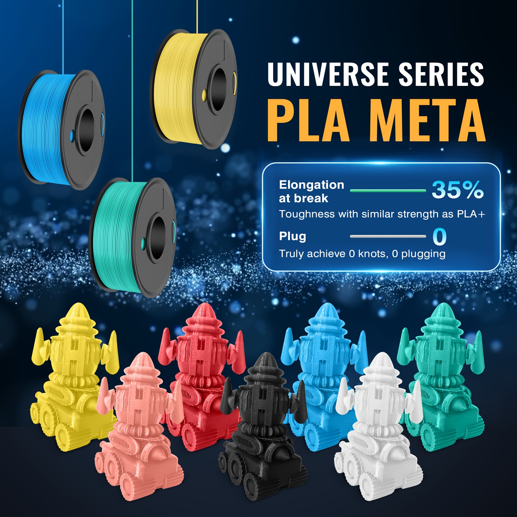 3D Printer Filament PLA Meta 1.75mm, SUNLU Neatly Wound PLA