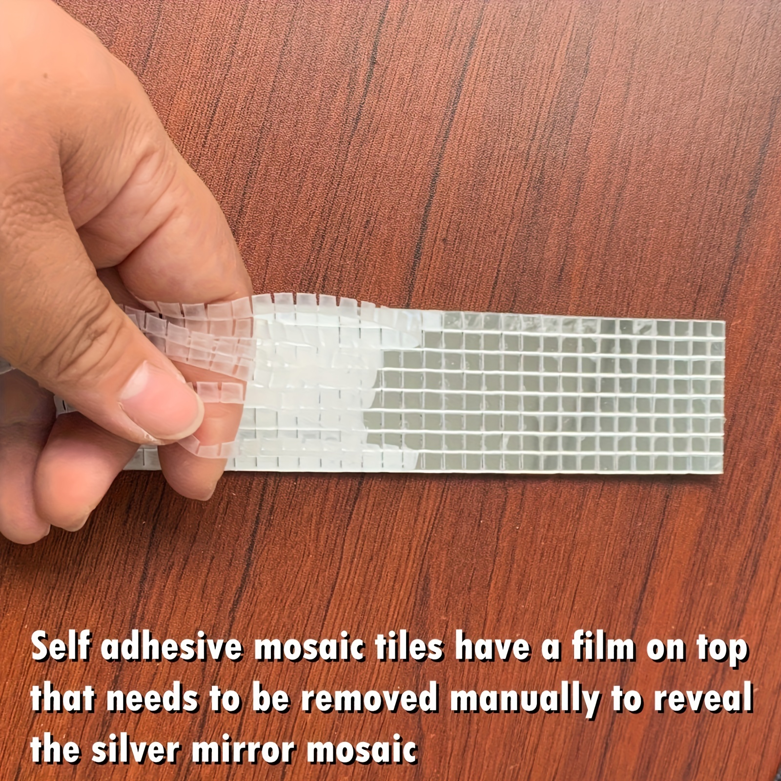 Self Adhesive Mosaic Tiles Disco Tiles Square Mirror Mosaic - Temu
