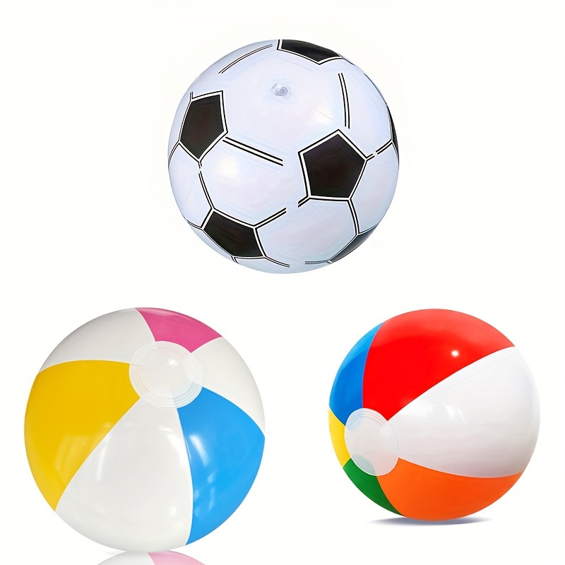 Ballons de Plage,4Pc Ballon Ballon Gonflable Portables Ballon Piscine Boule  de Couleur Gonflable pour Jeux de Plage Jouet de Piscine