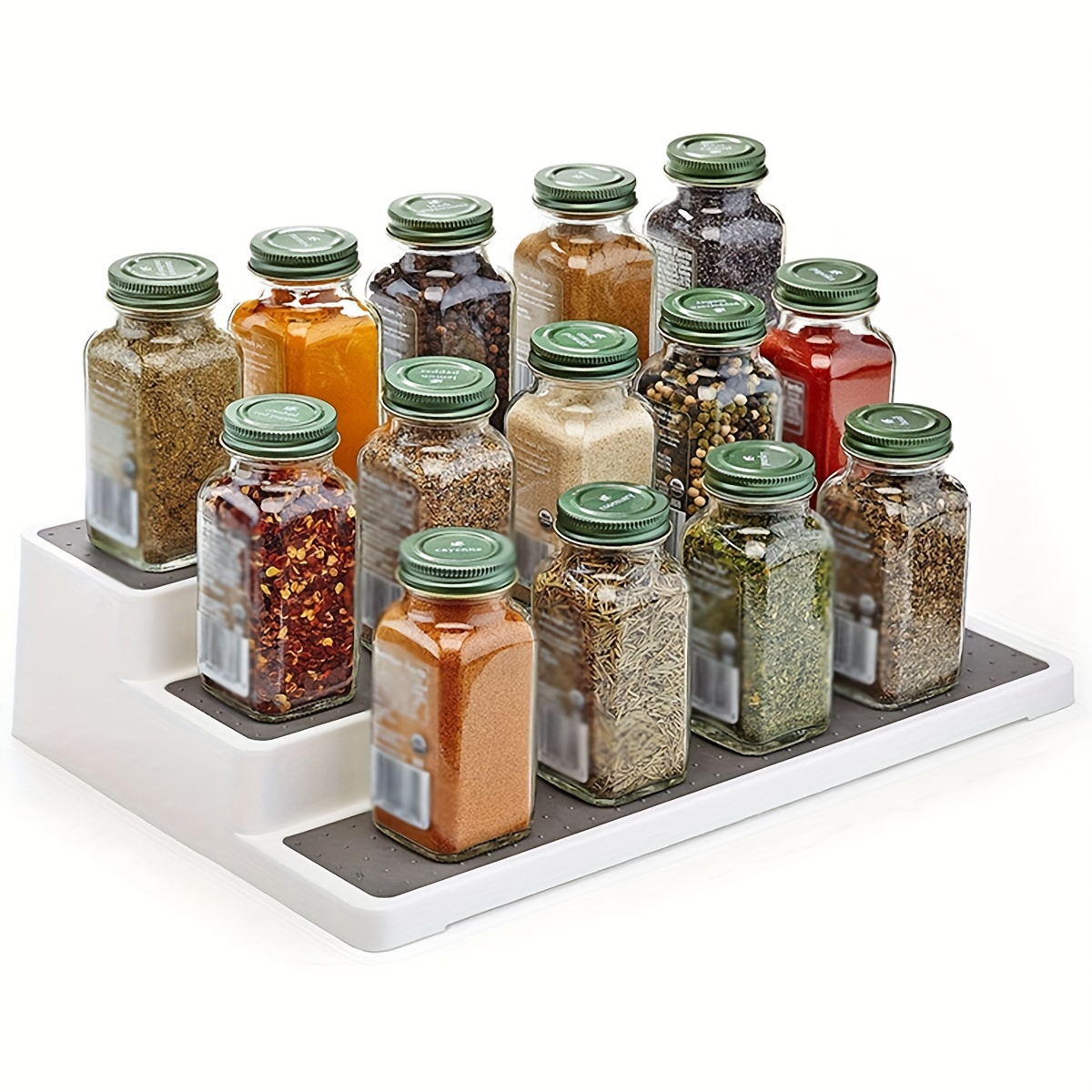 

1pc Spice Rack, 3 Layers Large Capacity Storage Holder, Household Multifunctional Durable Storage Organizer, For Kitchen Counter, Cabinet And Shelf, Kitchen Organizers And Storage, Kitchen Accessories