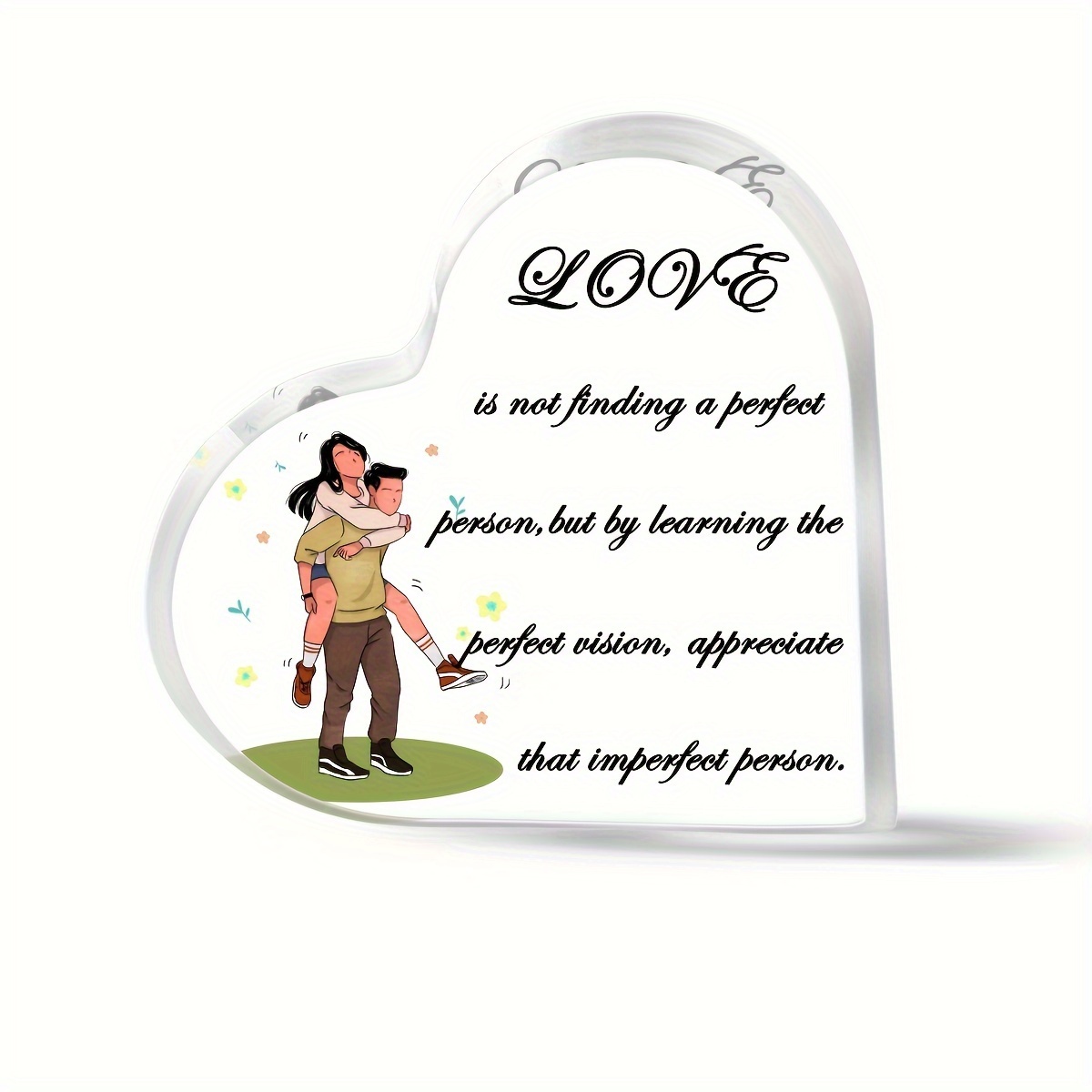 Acrylic Heart shaped Plaque Acrylic Heart shaped Wedding - Temu