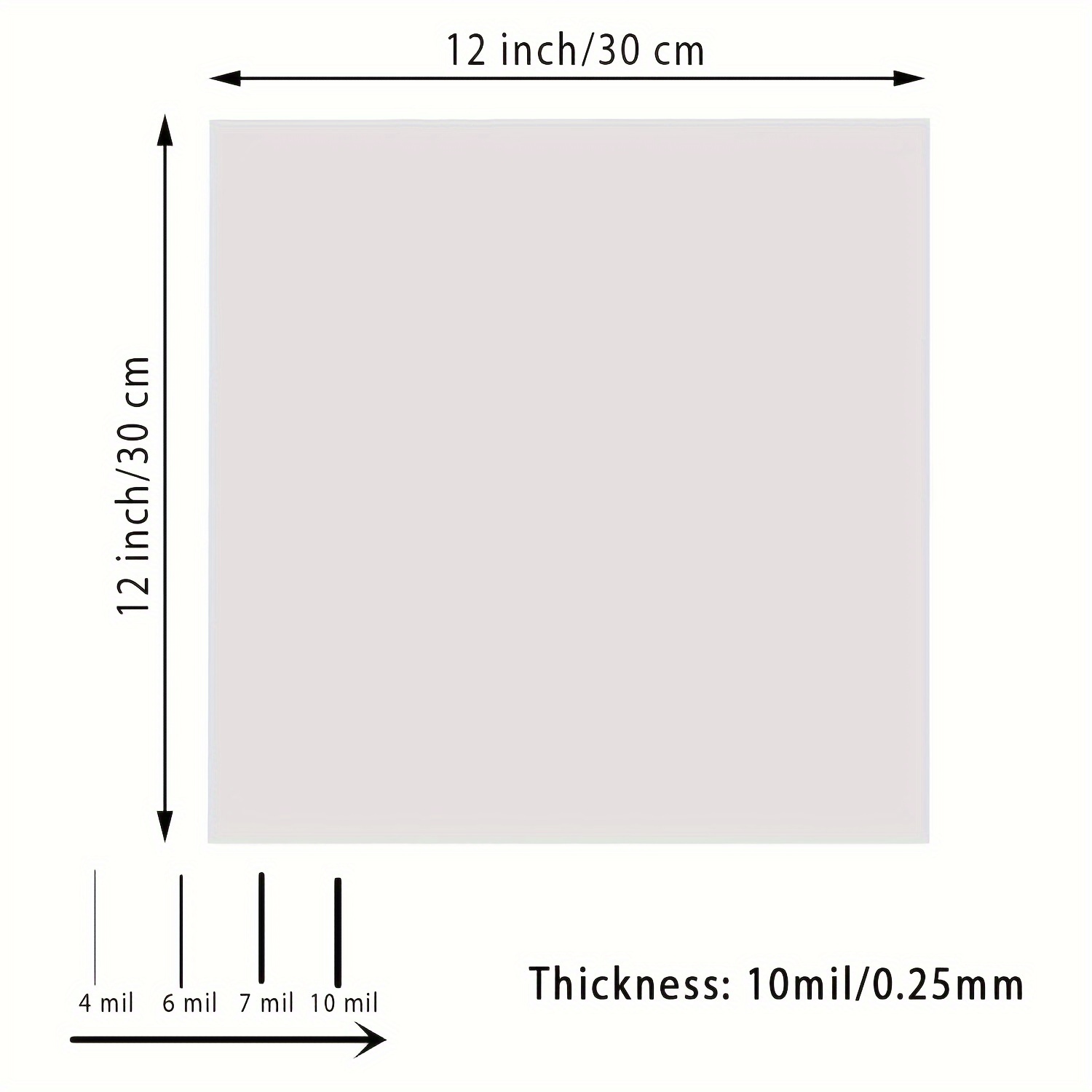 10pcs 10mil Blank Mylar Stencil Sheets,12X12 inch Milky Translucent Pet Blank Stencils Sheets,Template Material for Laser Cutting Machines , Food-Safe