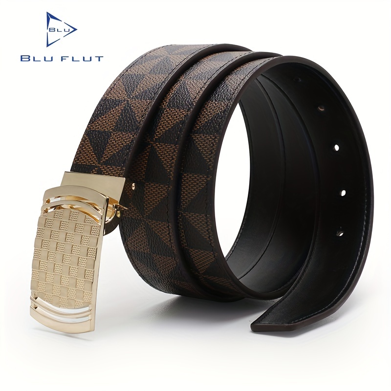 Black Glamorous Luxury Belt, Men's Fashion Waist Belt for Men Leather Belt,Mens Belts Designer,Temu