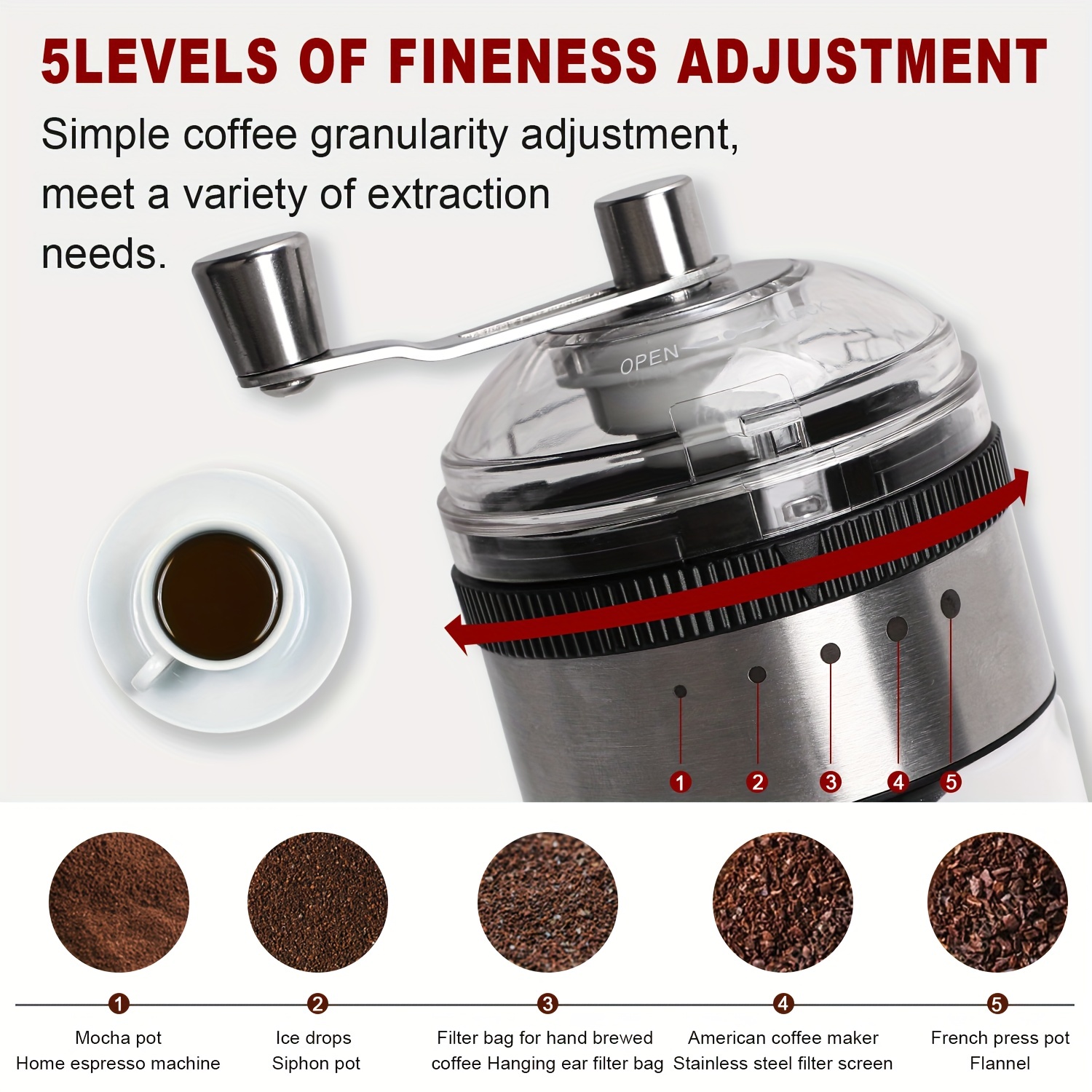 Automatic Burr Mill Electric Coffee Grinder With 30 - Temu