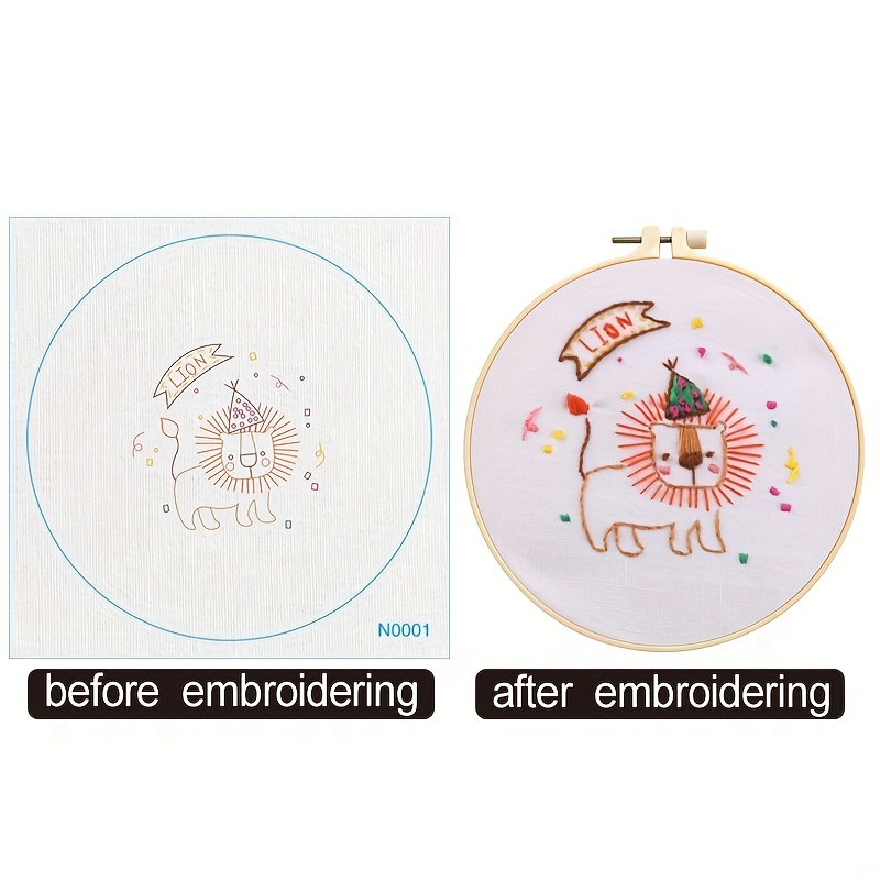 Embroidery Starter Kit For Adults Include Embroidery Cloth - Temu