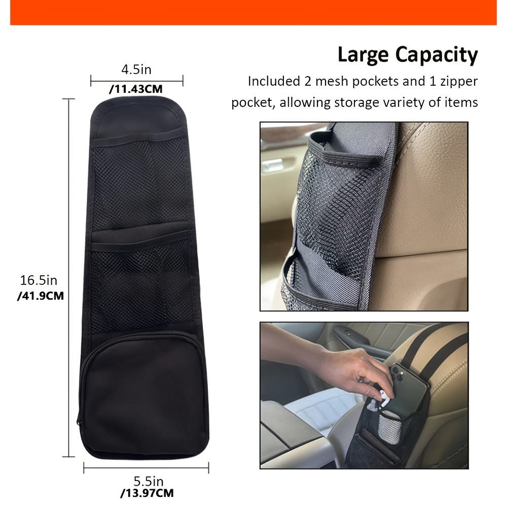 Car Seat Side Back Storage Organizer Mesh Multi Pocket Hanging Bag