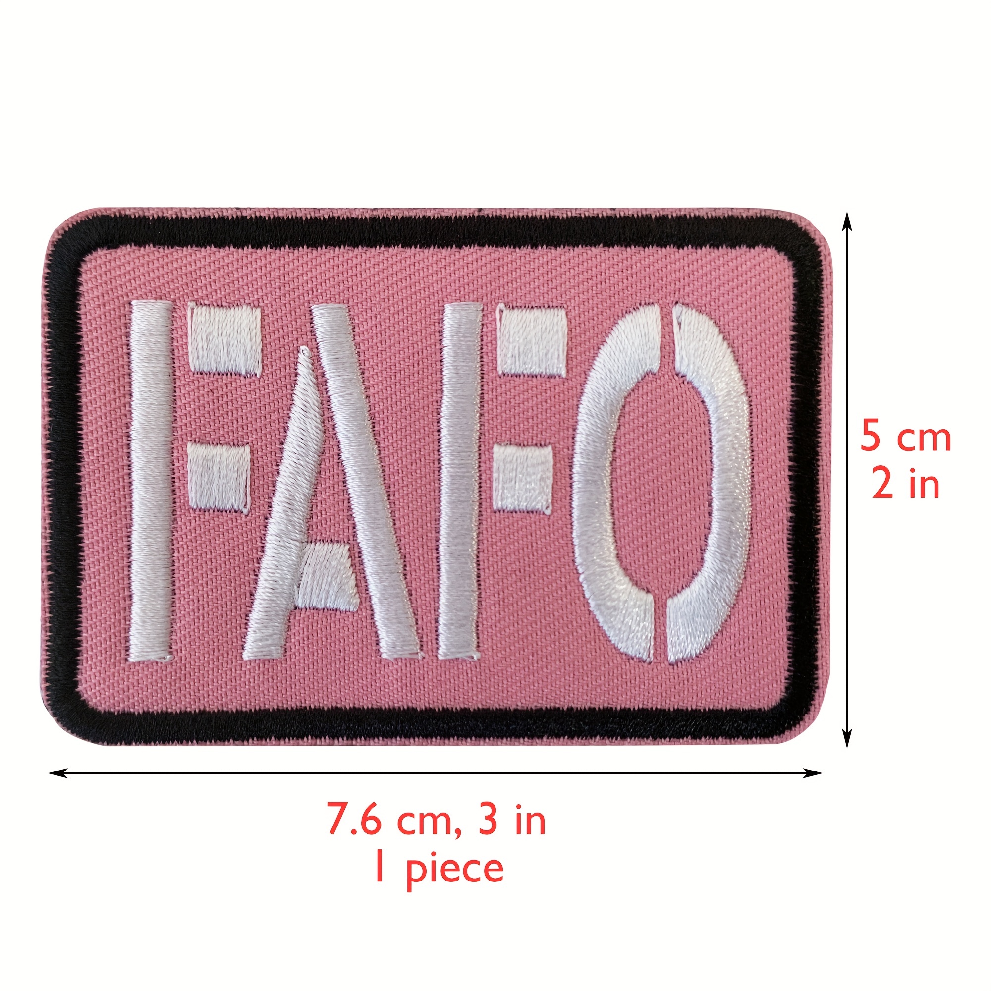 JCARP 1pc FAFO Patch Pink Patch For Men, Embroidered Tactical Patch With  Soft Loop Patch For Men