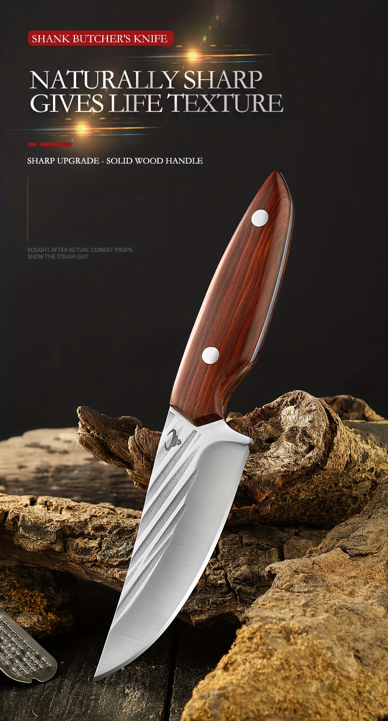 Mongolian Meat Knife With Knife Cover, Portable Kitchen Knife