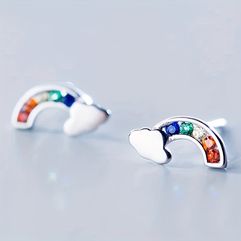 Sparkly Plastic Post Earrings for Women Colorful Shimmering 