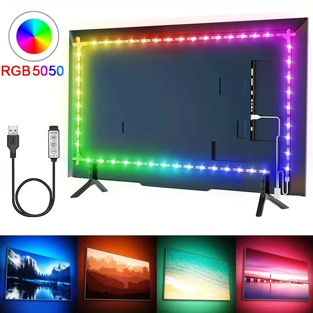 Ruban lumineux RGB LED SMD 5050, Flexible avec télécommande et adaptateur  fita 2835, bande autocollante avec diodes, 5, 10 ou 15M, 12V cc +  télécommande + adaptateur
