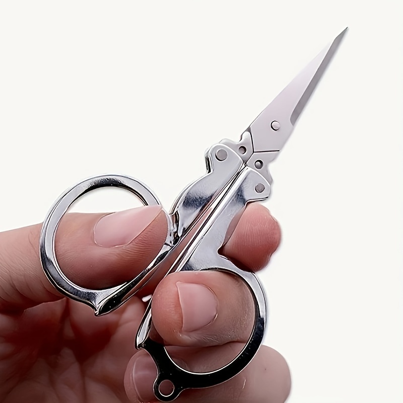 Stainless Steel Folding Small Scissors Sewing Scissors - Temu