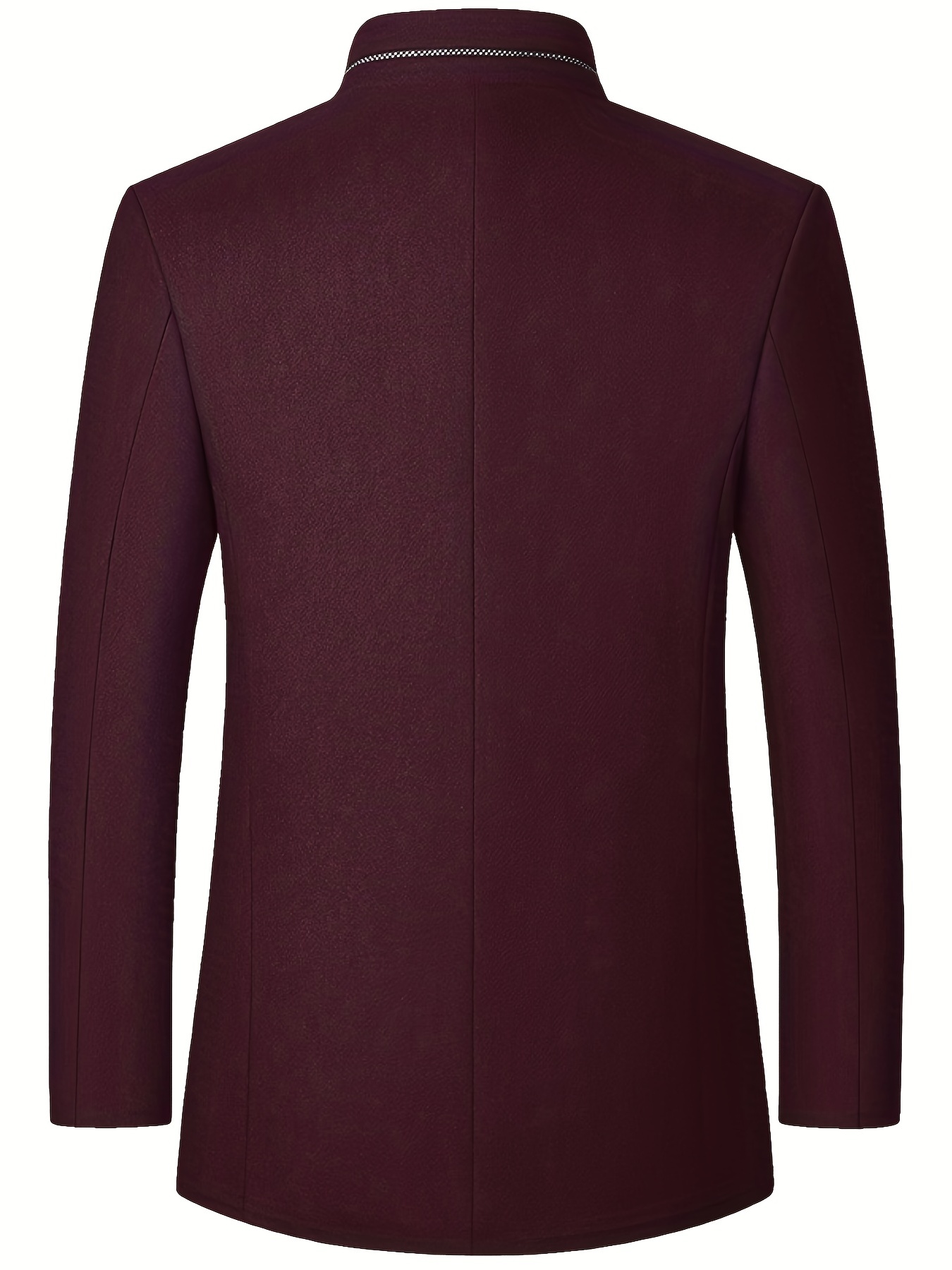 Men's Wool Blend Stand Collar Jacket Coat