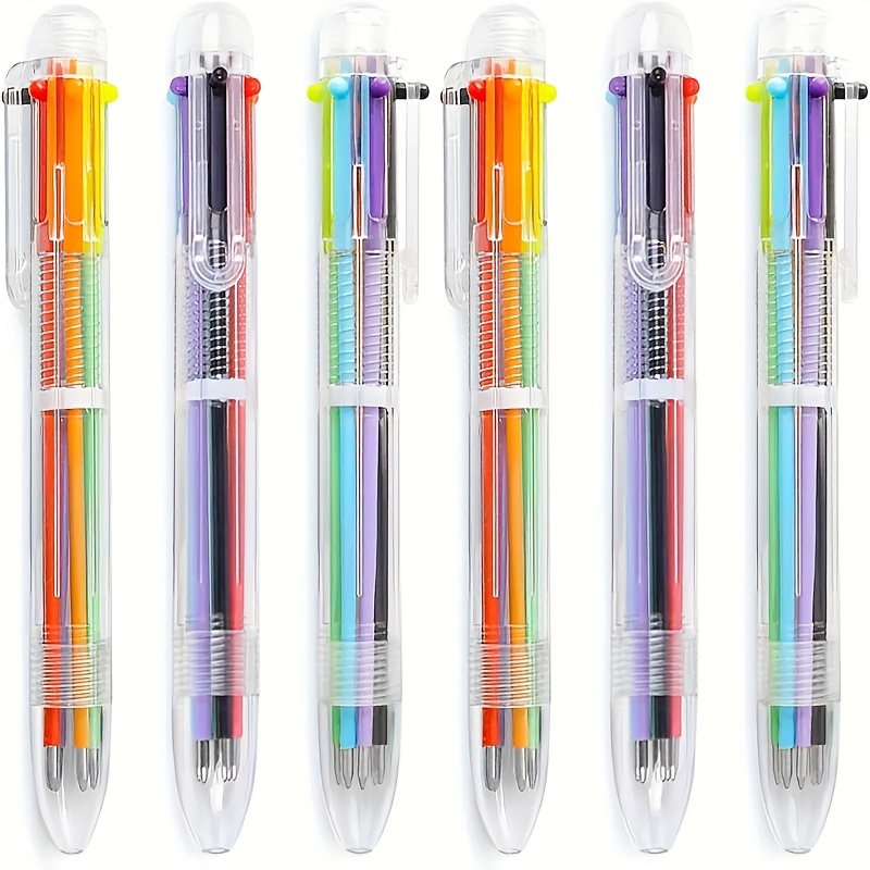 Plastic 6 in 1 Color pen, For Writing
