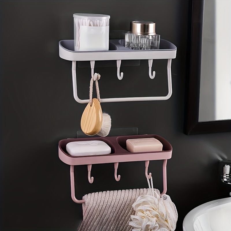 Bathroom Drain Storage Rack, Wall Hanging Free-punching Soap Shower  Supplies Organizer Rack, Wall Cosmetic Organizer Shelf, Home Organization  And Storage Supplies, Bathroom Accessories - Temu