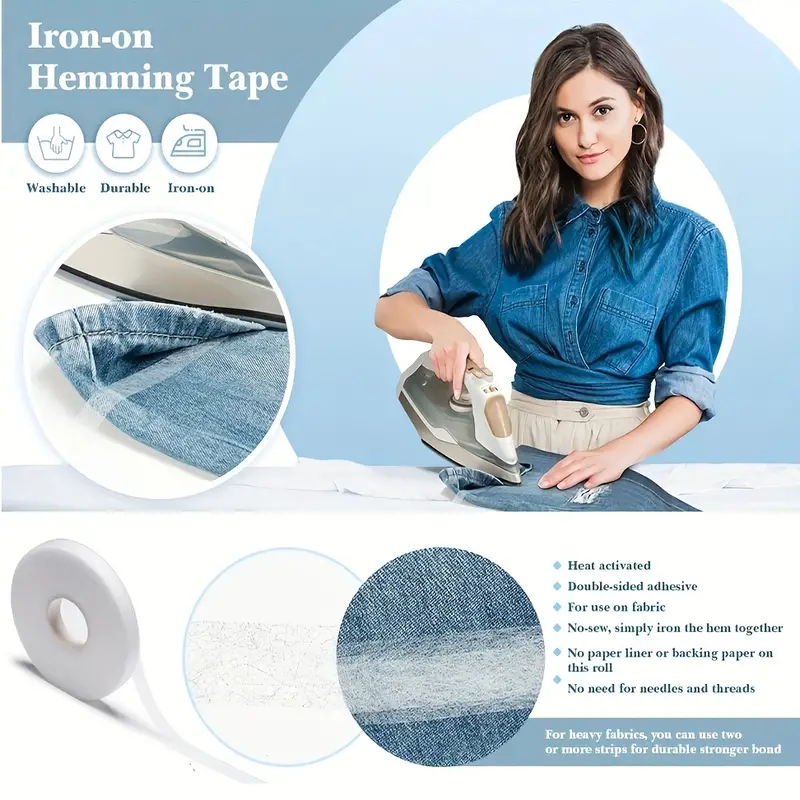 Roiron on Hemming Tape Fabric Fusing Tape Fusible Bonding - Temu