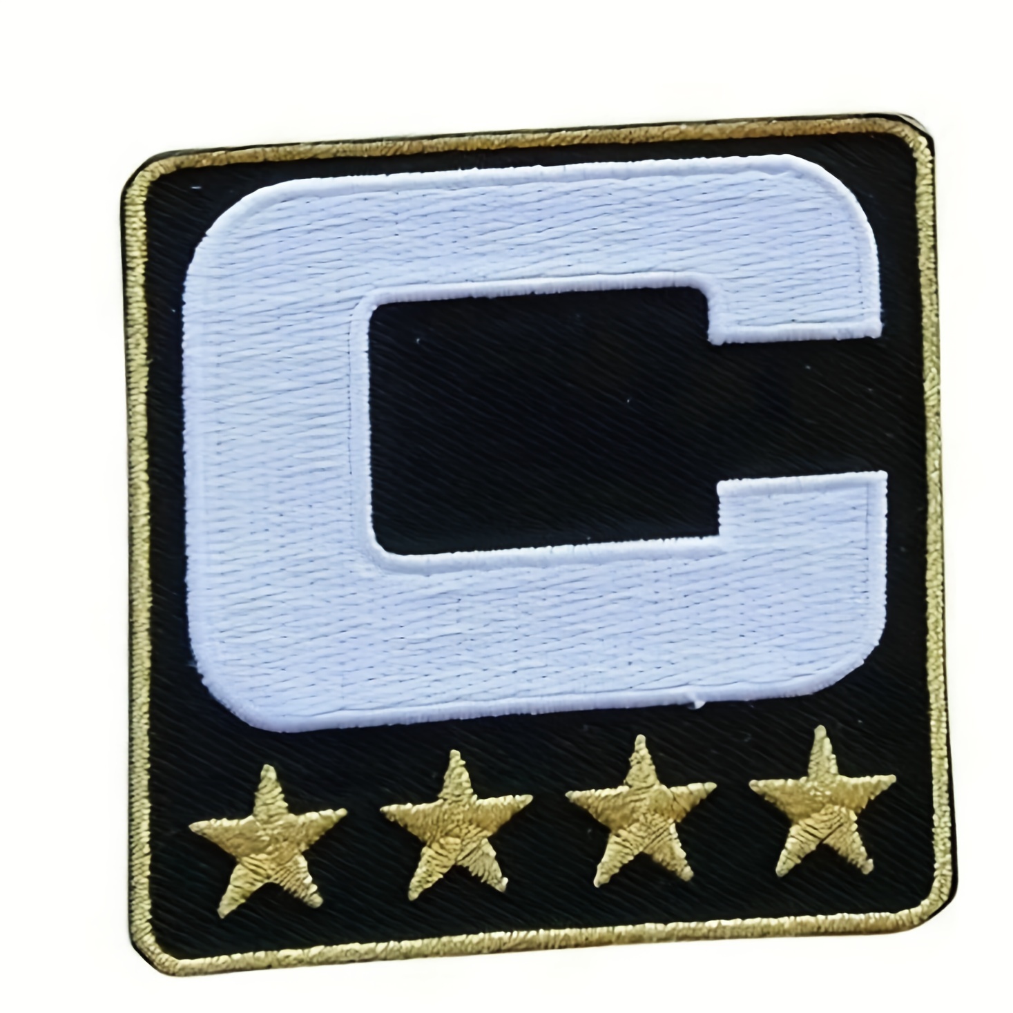 Black Captain C Patch 4 Stars Sewing On for Jersey Football