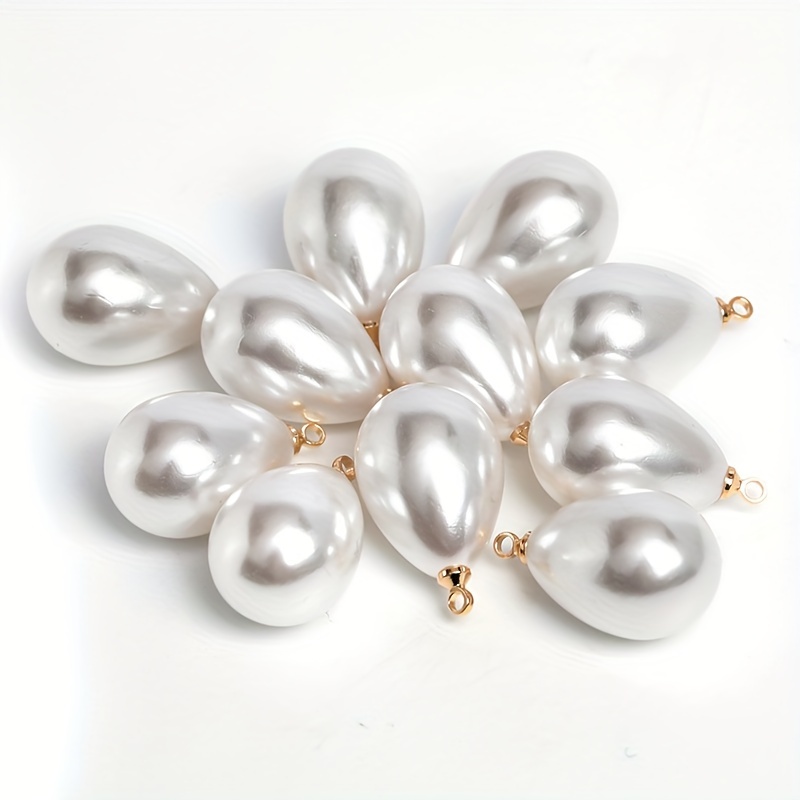 Irregular Abs Beige Imitation Pearls Beads Loose Beads For - Temu