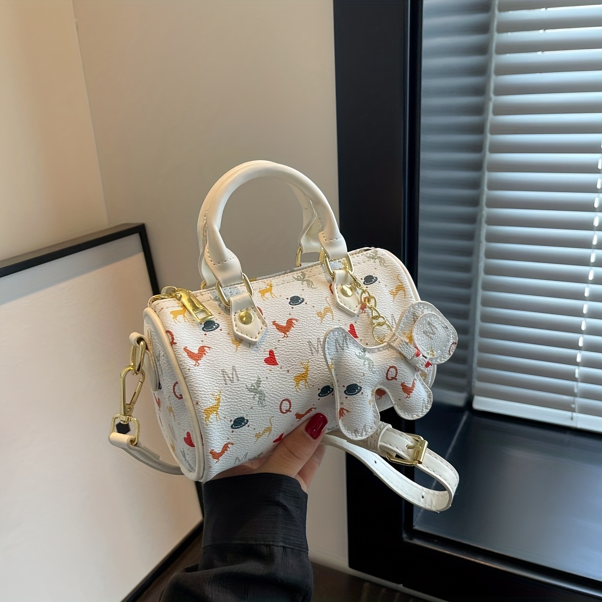 Multicolor Mini Sac HL White Speedy Bag