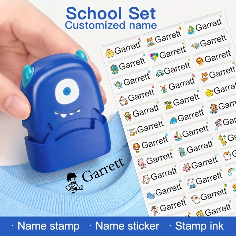 The Name Stamp for Kids Clothing- Personalized Name Stamp for Clothes Kids  - Customized Name Stamp,Clothes Stamp for Kids Waterproof