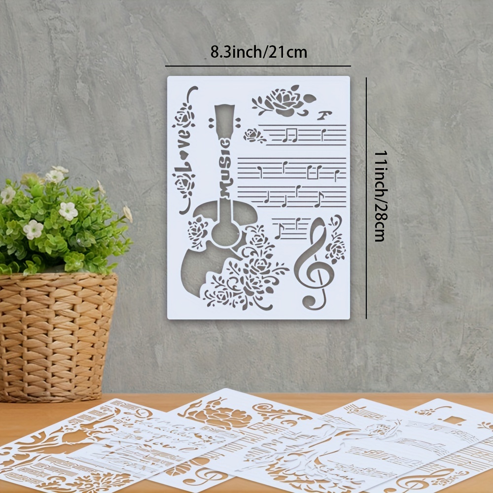 Reusable Stencil - Craft - Scrapbooking // MUSICAL NOTES