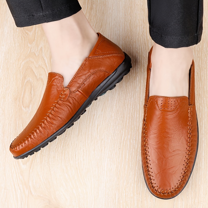 CLOHOO Customizable Leather Loafer Shoes Lightweight Casual Sneakers