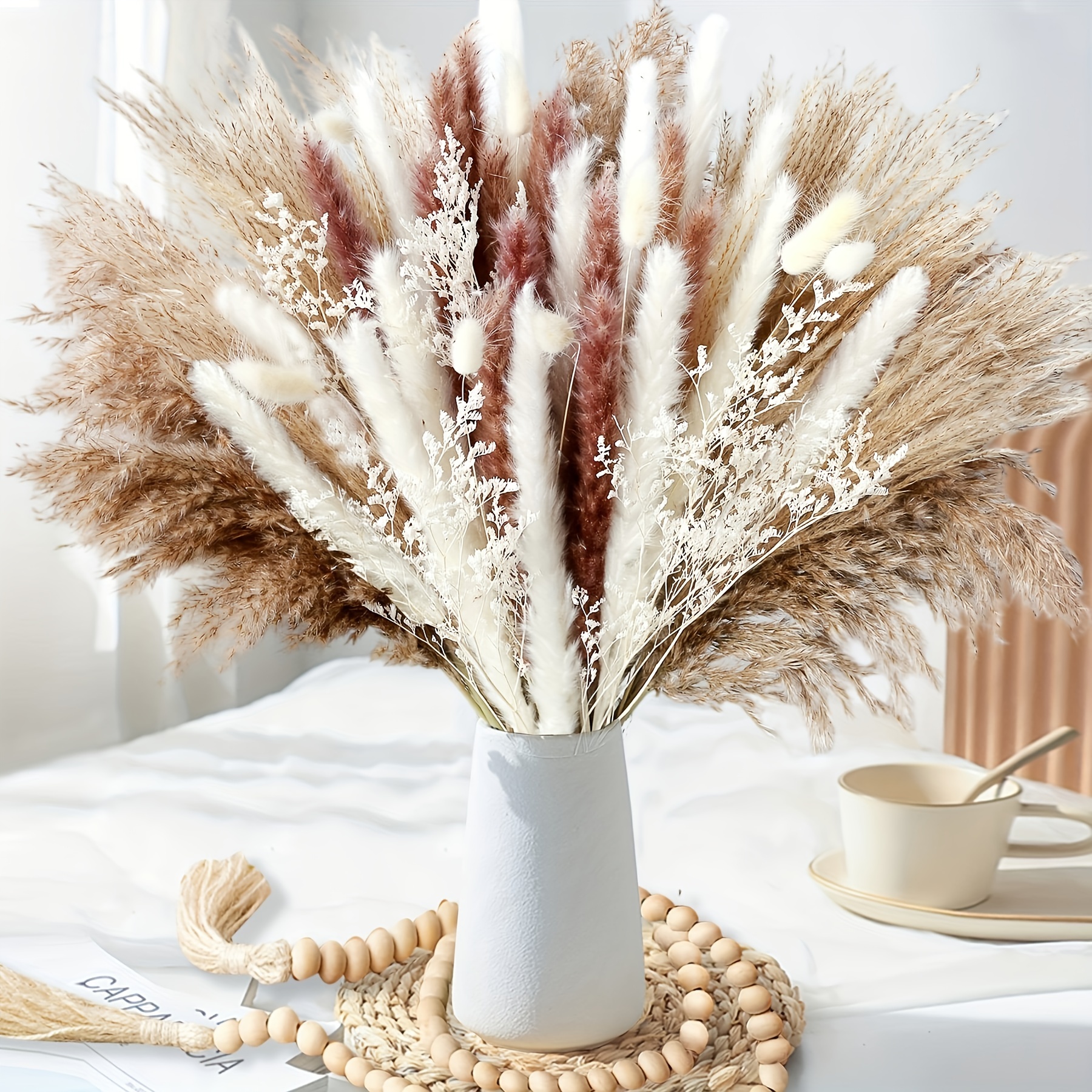 Fiori Secchi Decorativi,Decorazione di erba di pampa essiccata natural,65  Pezzi Bouquet di Pampas Grass Essiccato,Decorazione da Tavolo Boho,Erba di  Pampa Essiccata Naturale (65 pezzi) : : Casa e cucina