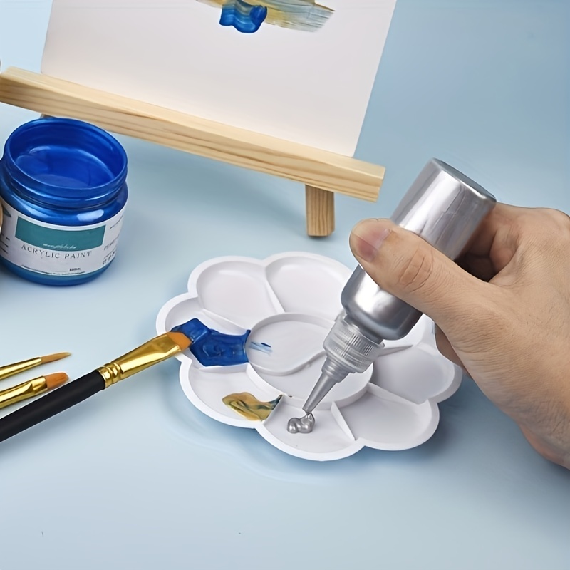 Milue Golden Silver Acrylic Paint Metallic Wall Paint Resin Pigments Craft  Supplies 
