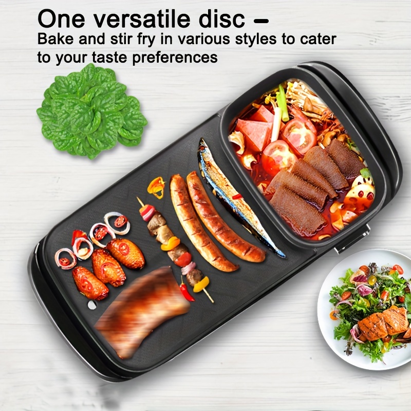 2-in-1 Circular Hotpot Grill Combo Smokeless BBQ Party Electric